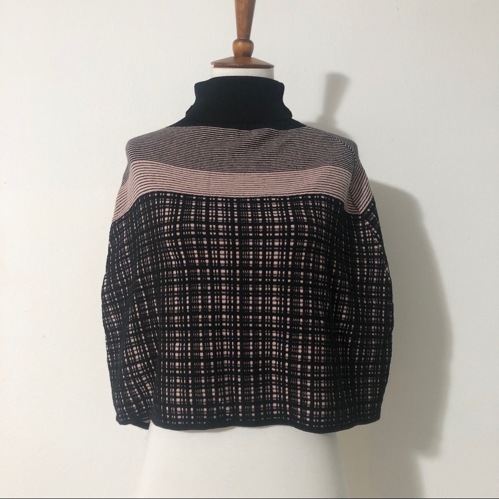Y2K Black and Pink Poncho/Cape